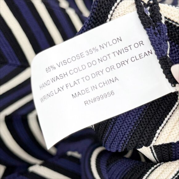 Shoshanna Leia Dress SHOPBOP in Navy/Ivory/Jet XL NWOT - Picture 6 of 9